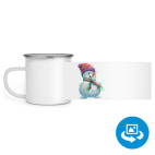 Кружка металлическая белая (круговая запечатка)