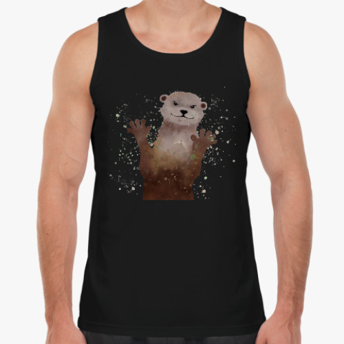 Майка с принтом Выдра и брызги