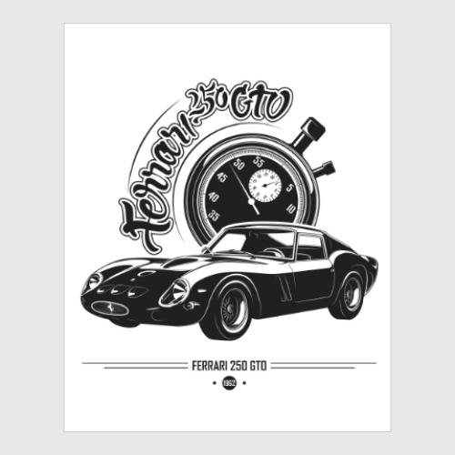 Постер с принтом Ferrari 250 GTO