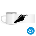 Кружка металлическая белая (круговая запечатка)