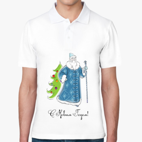 Рубашка поло с принтом Новый год