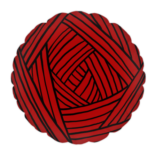 Подушка с принтом Гранатовый клубок