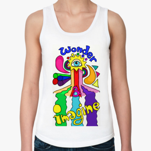 Женская майка с принтом Imagine