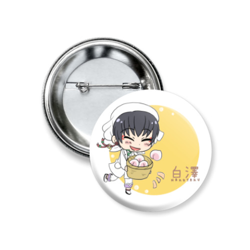 Значок 37мм с принтом Хакутаку Хладнокровный Ходзуки