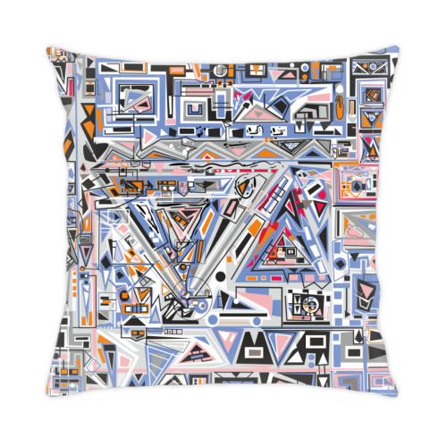 Подушка с принтом Ташизм