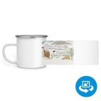 Кружка металлическая белая (круговая запечатка)