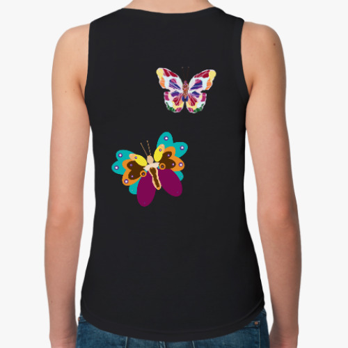 Женская майка с принтом Бабочки