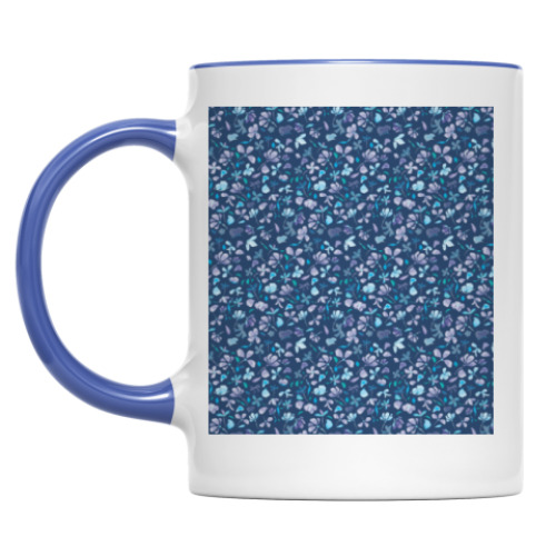 Кружка с принтом Зимние цветы