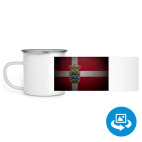 Кружка металлическая белая (круговая запечатка)