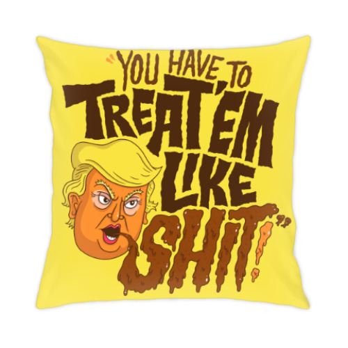 Подушка с принтом Дональд Трамп