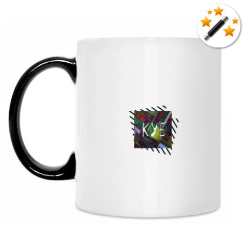 Кружка-хамелеон с принтом куб