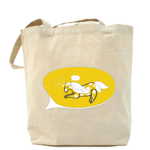 Сумка шоппер с принтом Солнечная пони