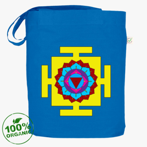 Сумка шоппер с принтом Маха-Лакшми-янтра