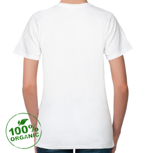 Женская футболка из органик-хлопка с принтом сердце