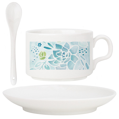 Кофейный набор с принтом Ботаника