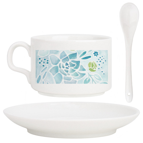 Кофейный набор с принтом Ботаника