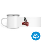 Кружка металлическая белая (круговая запечатка)