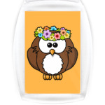 Сова с цветами