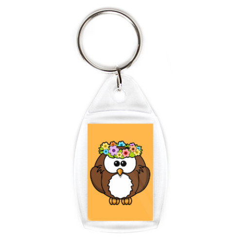 Брелок Сова с цветами