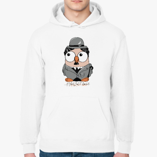 Толстовка худи с принтом Сова Чарли Чаплин Суперсова Goofi