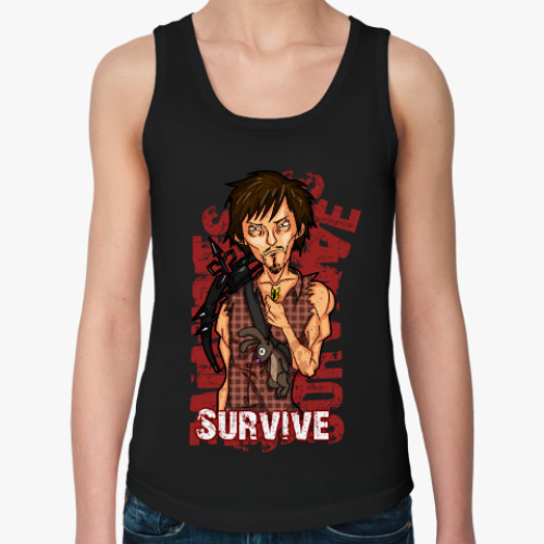 Женская майка с принтом Дэрил Диксон