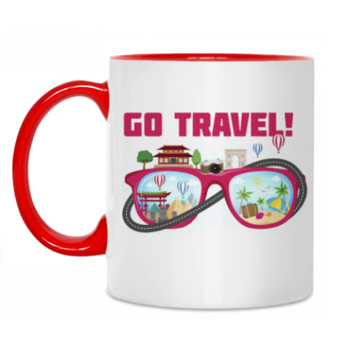 Кружка с принтом Очки в лето