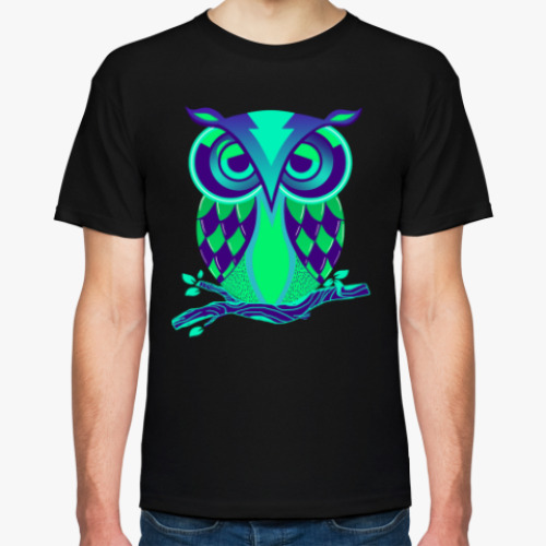 Футболка с принтом Грустная сова