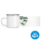 Кружка металлическая белая (круговая запечатка)