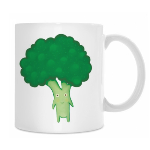 Кружка с принтом Веселые овощи