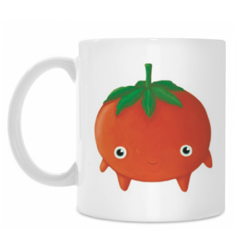 Кружка с принтом Веселые овощи