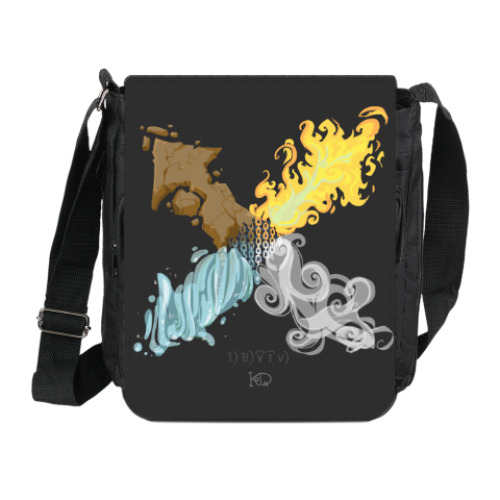 Сумка на плечо (мини-планшет) с принтом Стихии
