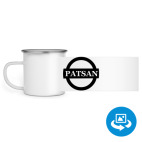 Кружка металлическая белая (круговая запечатка)