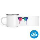 Кружка металлическая белая (круговая запечатка)