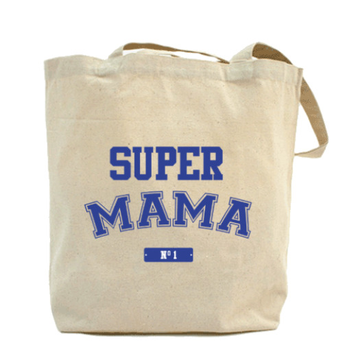 Сумка шоппер с принтом SUPER MAMA №1
