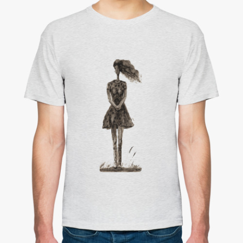 Футболка с принтом Девушка