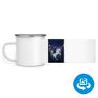 Кружка металлическая белая (круговая запечатка)