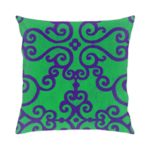 Подушка с принтом Фиолетово-зеленое счастье