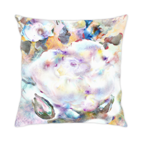 Подушка с принтом Розы