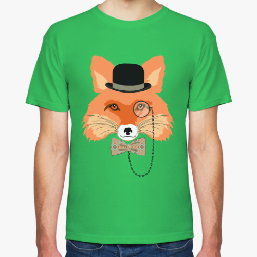 Футболка с принтом Лис Хипстер