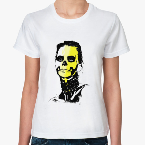 Классическая футболка с принтом Sugar skull