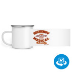 Кружка металлическая белая (круговая запечатка)