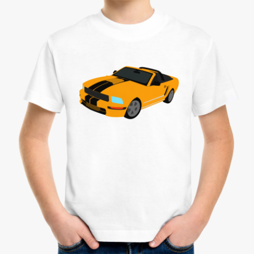 Детская футболка с принтом Mustang