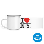 Кружка металлическая белая (круговая запечатка)