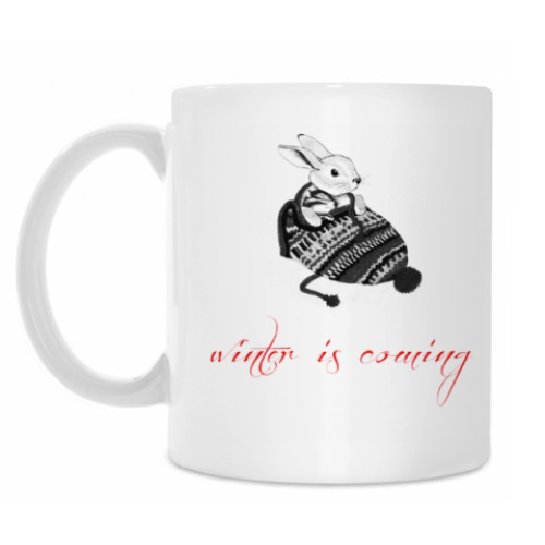 Кружка с принтом Зима близко