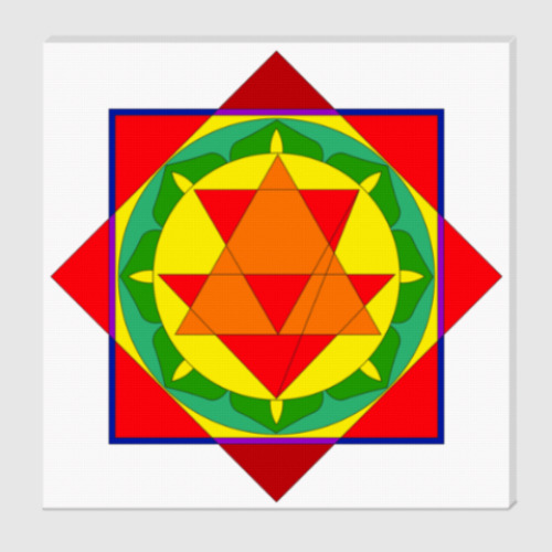 Холст с принтом  Бала-трипура-янтра