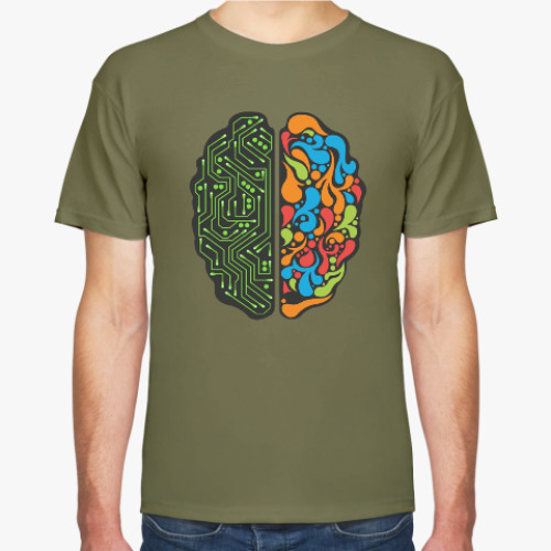 Футболка с принтом Мозг