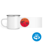 Кружка металлическая белая (круговая запечатка)