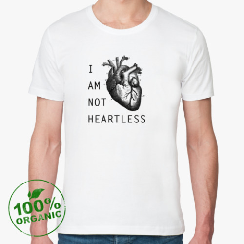 Футболка из органик-хлопка с принтом I am not heartless