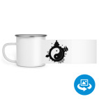 Кружка металлическая белая (круговая запечатка)