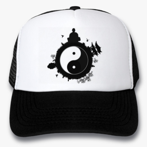 Кепка-тракер с принтом Инь и ян